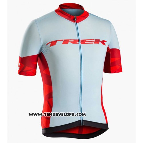 2016 Maillot Ciclismo Trek Bontrager Bleu et Rouge Manches Courtes et Cuissard
